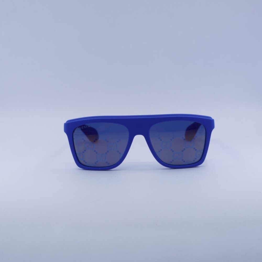 🕶️ New Gucci GG1570S 004 Sunglasses - Matte Blue Frame - Picture 4 of 11